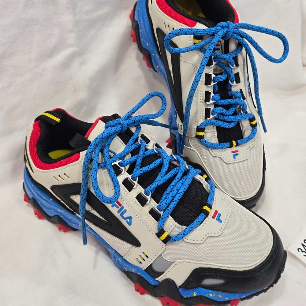 FILA Trail Hiking Shoes Women's US 7 Beige Black Blue Athletic Sneakers No Box